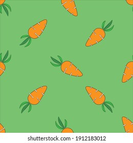 endless pattern of funny cartoon carrots