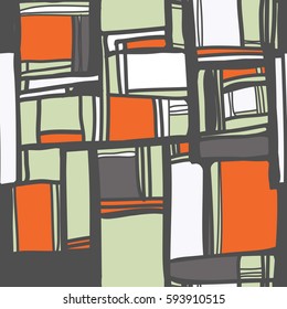 Endless pattern of geometric stones. Illustration. Texture