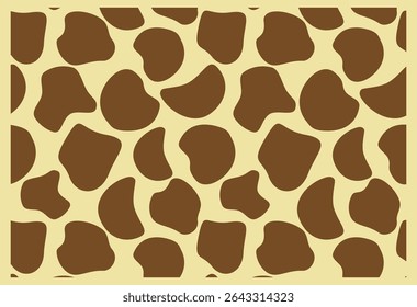 Endless pattern of giraffe spots on a soft yellow background.