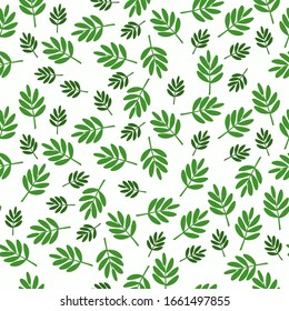 endless pattern of green multiple leaves