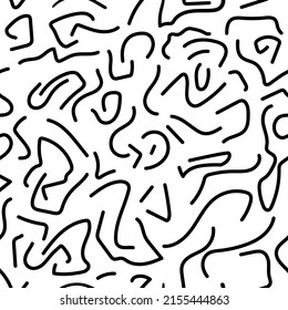 Endless pattern of hand drawn doodles. Used for printing on paper, fabric, packaging, wallpaper. Eps10.