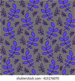 Endless pattern with leaves. Seamless Botanical pattern. Stock vector