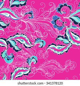 Endless pattern oriental ornament. Vector