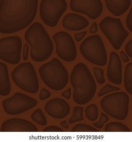 Endless pattern of stones. Ground Illustration. Texture