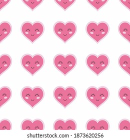 Endless pattern for Valentine's day. Background with hearts for printing on fabric. Wallpaper for textiles and packaging paper.