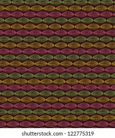 Endless plaited linear colorful texture. Seamless hand drawn neutral decorative pattern. Template for design textile, backgrounds, package, wrapping paper