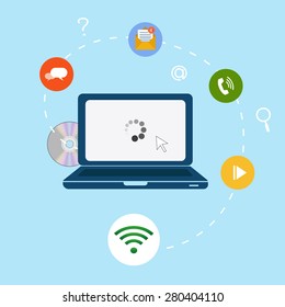 The endless possibilities of global Internet connection on the computer 