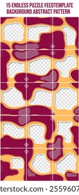 The Endless Puzzle Feed Template Background Abstract Pattern is very interesting, because they are connected to each other. You can post at any time one by one without missing a single posting pattern