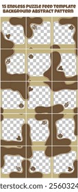 The Endless Puzzle Feed Template Background Abstract Pattern is very interesting, because they are connected to each other. You can post at any time one by one without missing a single posting pattern