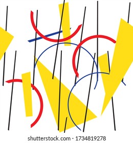 Endless repeating pattern inspired by avant-garde paintings.