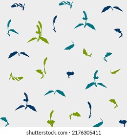 Endless repeating pattern of plants.