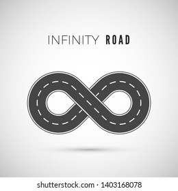 Endless Road - Infinity Sign. Loop Way Symbol. Vector Illustration