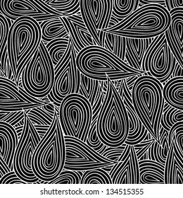 Endless seamless black drops background texture