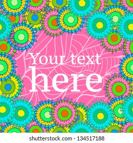 Endless seamless colorful abstract flowers background texture