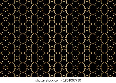 endless seamless pattern black with gold stars magen david