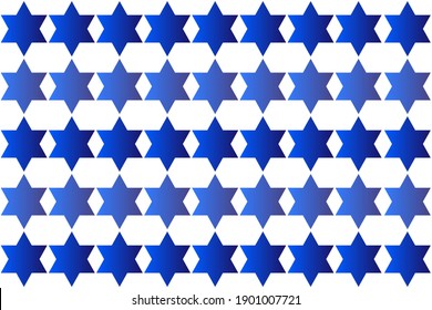 endless seamless pattern with blue and blue stars magen david