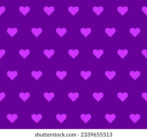 Endless seamless pattern of hearts   Pink vector hearts Bright pink. background Wallpaper. for wrapping paper. Vector illustration Textile Fabric design Pattern with hearts Purple Heart Barbie style