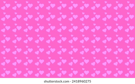 Endless seamless pattern hearts.  Pink vector hearts Bright pink background Wallpaper. Wrapping paper Valentine's Day Background. Vector illustration Textile Fabric design Pattern heart Salmon Pink