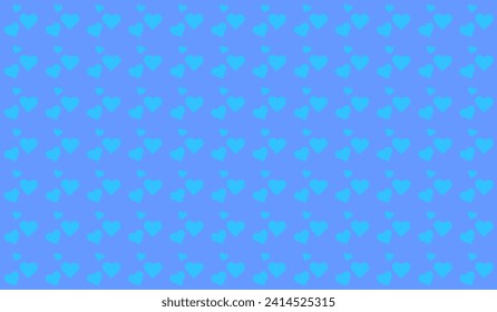 Endless seamless pattern of hearts. Turquois Hearts on purple  Background. Wallpaper, Wrapping paper Background for Valentine's Day Fabric design textile swatch. Light blue. Heart Love