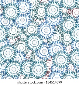Endless seamless white flowers background texture