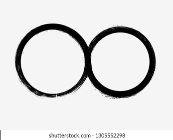 Endless Sign. Grunge Infinity Symbol. Distressed Paint Brush, vector design.