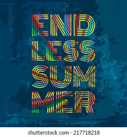 Endless Summer - Artwork for wear in custom colors. Vector illustration