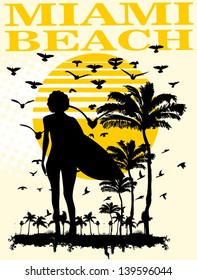 endless summer surfer vector art