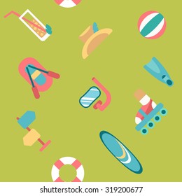 Endless summer travel background