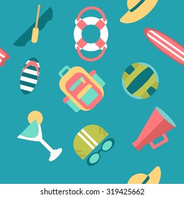 Endless summer travel background