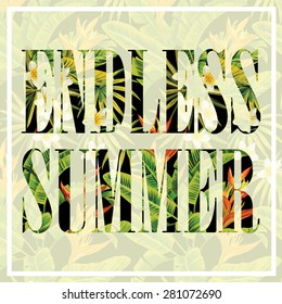 Endless summer tropical print