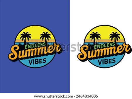 Endless summer vibes arts illustration.