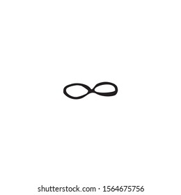 Endless symbol doodle element. Valentines day element