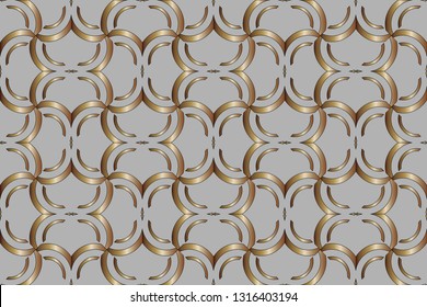 The endless texture. Abstract geometric illustration. Pattern for website, corporate style, party invitation, seamless pattern with golden, , silver elements. golden pattern. Vector illustration     