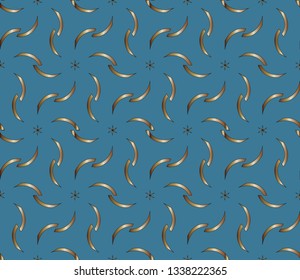 The endless texture. Abstract geometric illustration. Abstract classic golden pattern. Golden ornament in Arabian style. Vector illustration, 