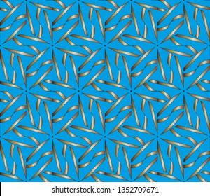 The endless texture. Abstract geometric illustration. Pattern for website, corporate style, party invitation, wallpaper. Blue color, blue lines,  Vector seamless pattern, 