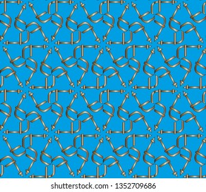 The endless texture. Abstract geometric illustration. Pattern for website, corporate style, party invitation, wallpaper. Blue color, blue lines,  Vector seamless pattern, 