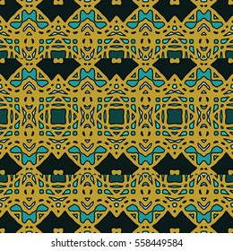 The endless texture. Golden edge.Vector ornaments. Abstract geometric illustration. Pattern for website, corporate style, party invitation, wallpaper.