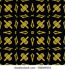 The endless texture. Golden edge.Vector ornaments. Abstract geometric illustration. Pattern for website, corporate style, party invitation, wallpaper.