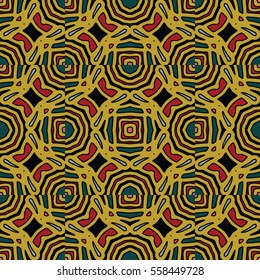 The endless texture. Golden edge.Vector ornaments. Abstract geometric illustration. Pattern for website, corporate style, party invitation, wallpaper.