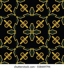 The endless texture. Golden edge.Vector ornaments. Abstract geometric illustration. Pattern for website, corporate style, party invitation, wallpaper.