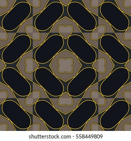 The endless texture. Golden edge.Vector ornaments. Abstract geometric illustration. Pattern for website, corporate style, party invitation, wallpaper.