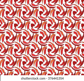 Endless texture with hearts in red and white. 