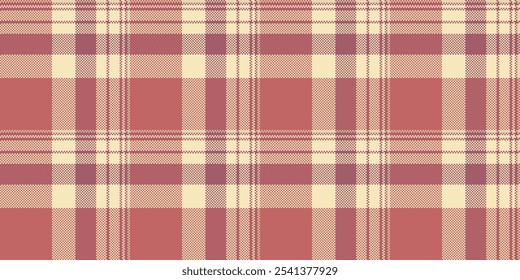 Endless texture plaid pattern, international tartan seamless fabric. Punk textile check vector background in red and light colors.