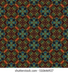 Endless texture. Vector ornaments. Abstract geometric illustration pattern for website, corporate style, party invitation, wallpaper.