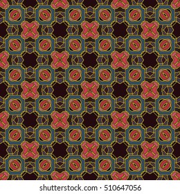 Endless texture. Vector ornaments. Abstract geometric illustration pattern for website, corporate style, party invitation, wallpaper.