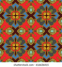 Endless texture. Vector ornaments. Abstract geometric illustration pattern for menu, booklet, corporate style, interior design, wallpaper.