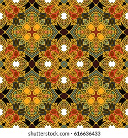 Endless texture. Vector ornaments. Abstract geometric illustration pattern for menu, booklet, corporate style, interior design, wallpaper.