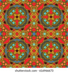 Endless texture. Vector ornaments. Abstract geometric illustration pattern for menu, booklet, corporate style, interior design, wallpaper.