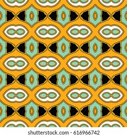 Endless texture. Vector ornaments. Abstract geometric illustration pattern for menu, booklet, corporate style, interior design, wallpaper.