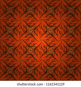 Endless texture for wrapping, textiles, paper in red, black and orange colors. Vector floral seamless pattern. Soft design.